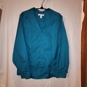 Chico Deep Emerald Shirt, Chico’s size 3 (16/18)